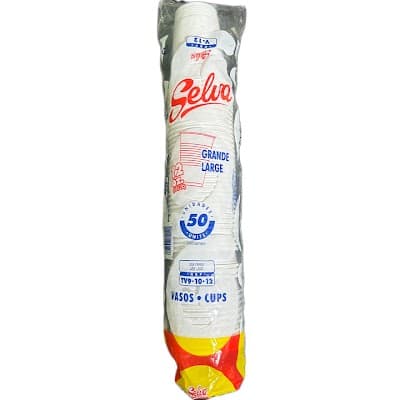 VASOS DESECHABLE V12 SELVA 50 UND