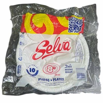 PLATOS DESECHABLES PL8 SELVA 10UND