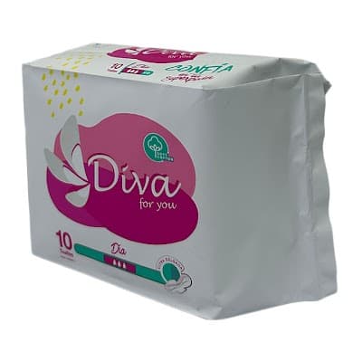 TOALLAS SANITARIAS DIA ULTRA DELGADA CON ALAS DIVA 10UND
