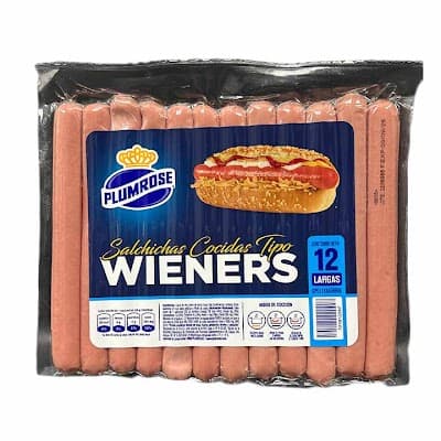 SALCHICHAS WIENER LARGA PLUMROSE 12UND