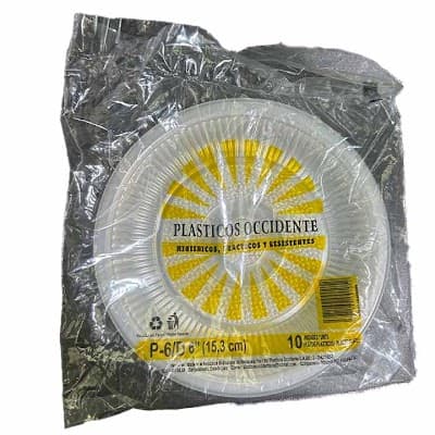 PLATOS DESECHABLES OCCIDENTE 6 10UND