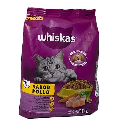 WHISKAS PARA GATOS SAB POLLO 500G