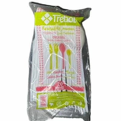 CUCHARA DESECHABLE EL TREBOL 20 UND